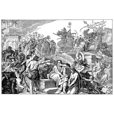 Babylonian Captivity. Nnebuchadnezzar Carrying The Jews Into Captivity. Wood Engraving 19Th ...