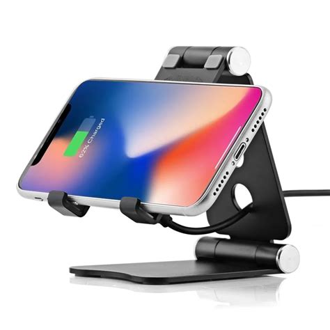 Mobile Phone Qi Wireless Charger Charging Desk Stand Holder for iPhone XR 8 8Plus for Samsung S8 ...