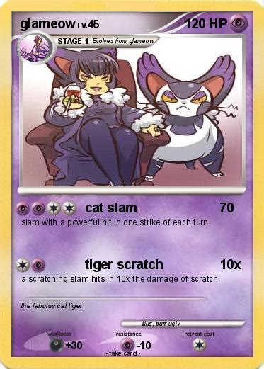 Pokémon glameow 11 11 - cat slam - My Pokemon Card