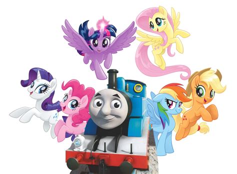 Thomas The Tank Engine and the Mane Six (vector) by Curtis-Parish on DeviantArt