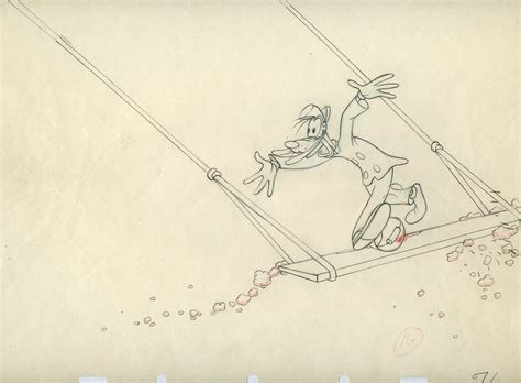 GOOFY / ELEPHANT SCENE The Big Wash DISNEY ANIMATION PRODUCTION CEL DRAWING 1948 for Sale ...