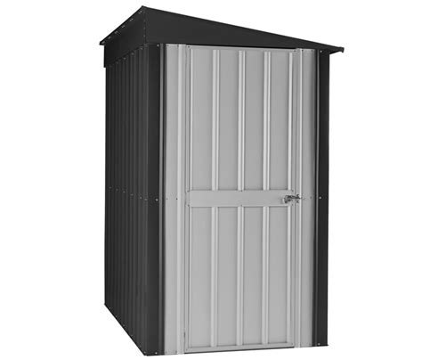 Globel 4x8 Lean-To Metal Storage Shed Kit - Gray (GL4009)