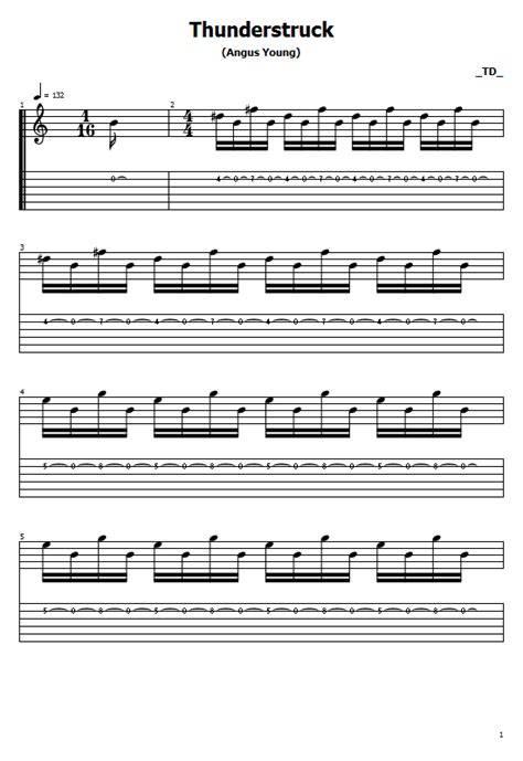 Thunderstruck Tabs AC/DC How To play Thunderstruck On Guitar