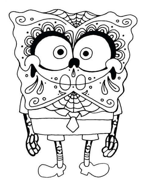 SpongeBob Skeleton Costume coloring page - Download, Print or Color ...