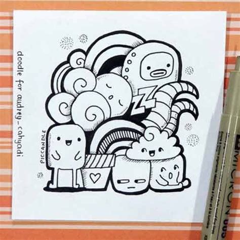 20 Contoh Gambar Doodle Art Simple Mudah Di Tiru - GRAFIS - MEDIA | Doodle drawings, Doodle art ...