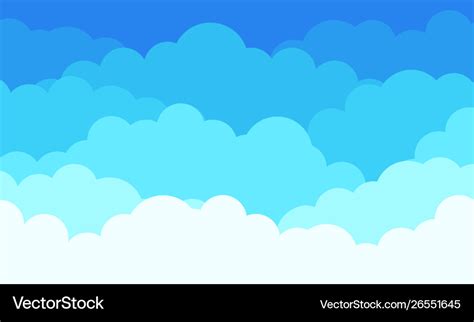 Cloud pattern background flat white clouds Vector Image