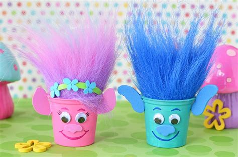 Craft Create Cook - Easy to Make Trolls Party Crafts - Craft Create Cook