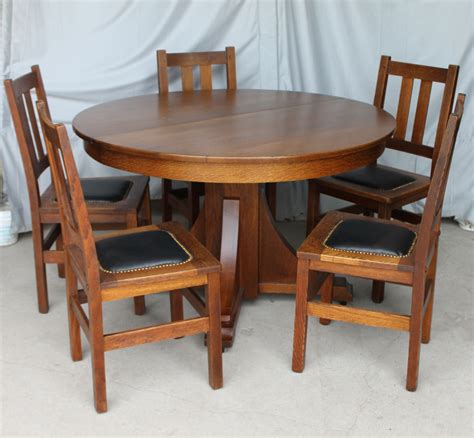 Bargain John's Antiques | Mission Oak Antique Dining Set - Stickley ...