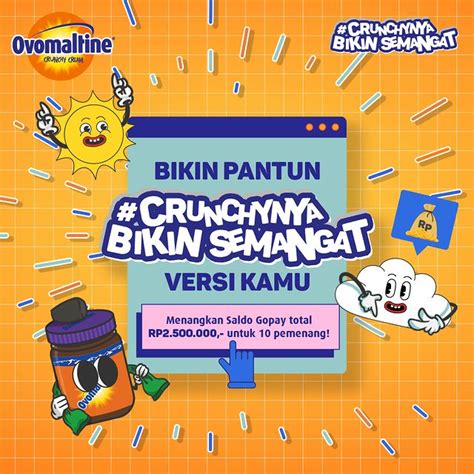 Kuis Pantun Crunchynya Bikin Semangat Berhadiah Gopay Total 2.5 Juta