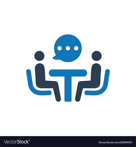 Business discussion icon Royalty Free Vector Image