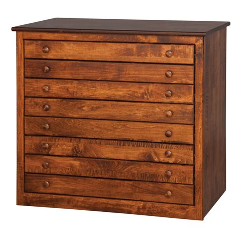 8 Drawer Flat File Cabinet - Amish Furniture Connections - Amish Furniture Connections