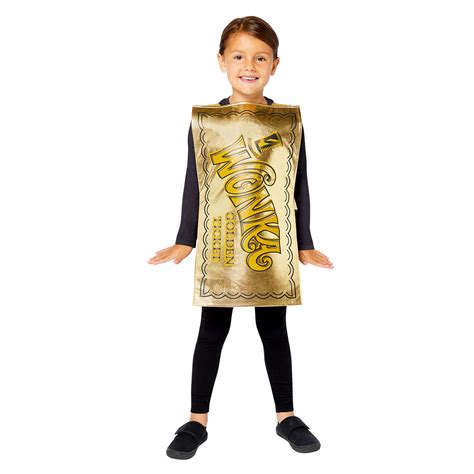 Childs Willy Wonka Golden Ticket Fancy Dress Costume Tabard Kids Wonka Chocolate | eBay