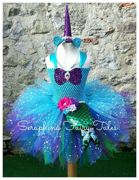 Girls Mermicorn Mermaid / Unicorn Tutu Dress Costume. Lined | Etsy