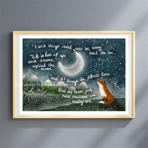 Single art print - Unframed/unmounted - A4 size – Fox Under The Moon