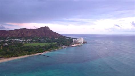 Beautiful Aerial View Of Waikiki Beach With Stock Footage SBV-327188604 ...