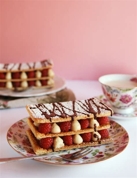 Raspberry Millefeuille with Vegan Lemon Pastry Cream