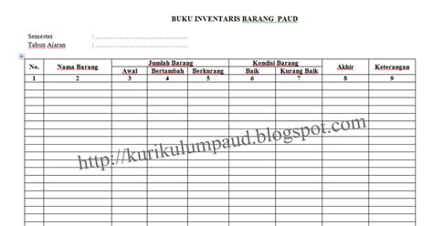 Contoh Format Penerimaan Barang Inventaris - Delinewstv