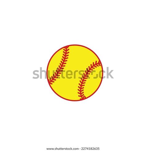 Softball Icon Vector Illustration Silhouette Stock Vector (Royalty Free ...