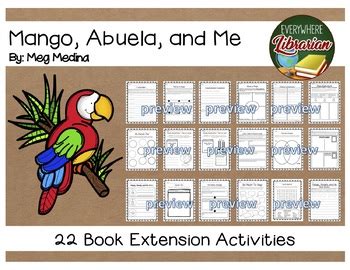 Mango, Abuela, and Me by Meg Medina 22 Book Extension Activities NO PREP