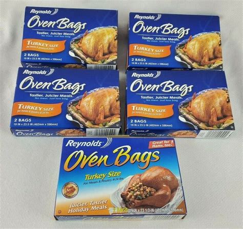 Reynolds Oven Bags Turkey Size 5 Boxes 2 Bags Each Box 10 Bags Total | eBay in 2020 | Turkey ...