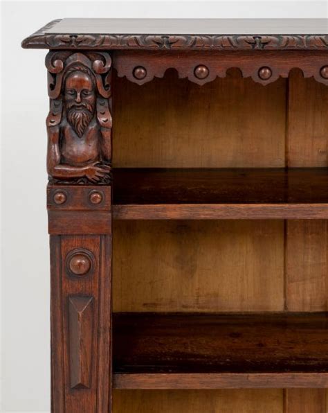 Antique Oak Bookcase - Open Front Bookcases Circa 1870