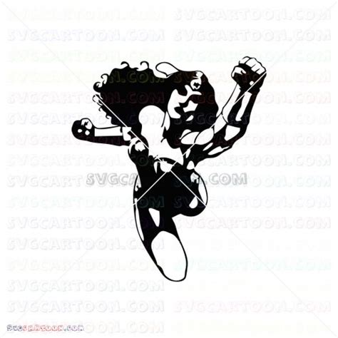 Wonder Woman Silhouette 018 svg dxf eps pdf png