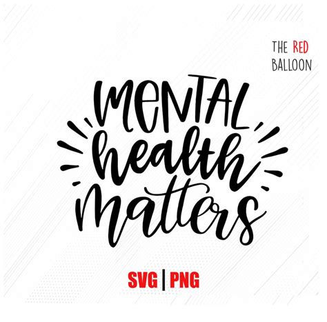 Mental Health Matters PNG SVG Clip Art Instant Download | Etsy