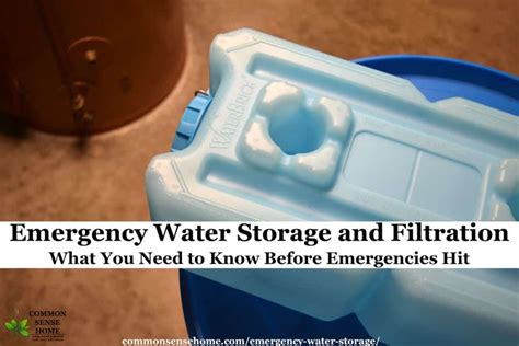 Emergency Water Storage and Filtration