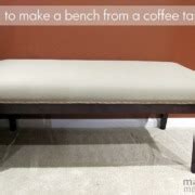 Making an Upholstered Bench from a Coffee Table - DIY Talent Madigan ...