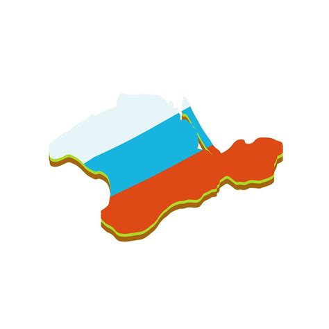 Map of the Crimean Peninsula. Russian flag. 7110534 Vector Art at Vecteezy