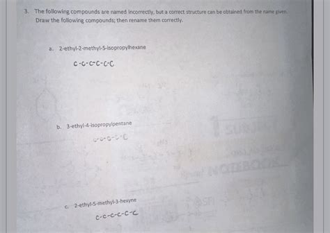 SOLVED: 3. The following compounds are named incorrectly, but a correct ...