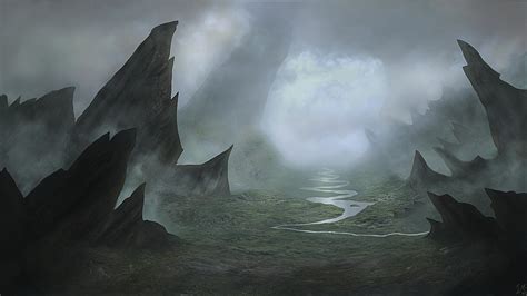 Landscape - Fantasy - Dark Valley by Sinate on DeviantArt