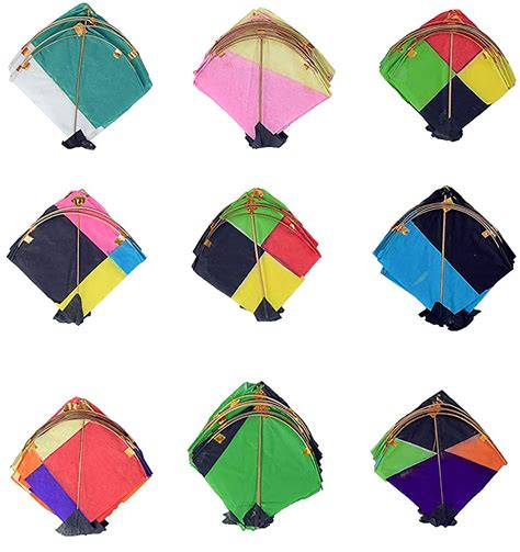 Small Beautiful Colourful Kites 10 cm x 10 Pack of 20 Used for Kids, Gifts, Decorations, Art ...