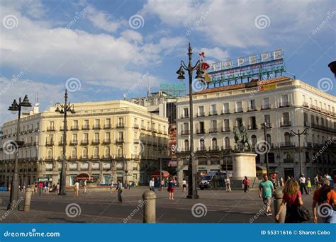 Puerta Del Sol, Madrid editorial photo. Image of network - 55311616