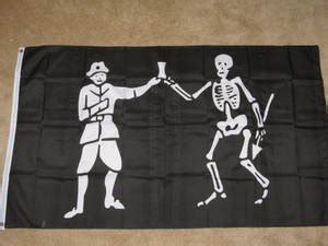 Black Bart Pirate Flag 3x5 feet skeleton banner new