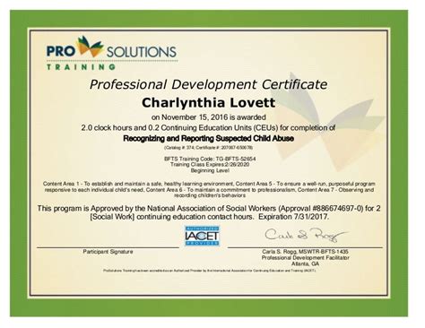 Professional Development Certificate