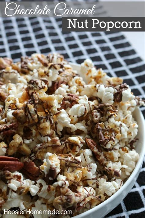 Chocolate Caramel Nut Popcorn - Hoosier Homemade