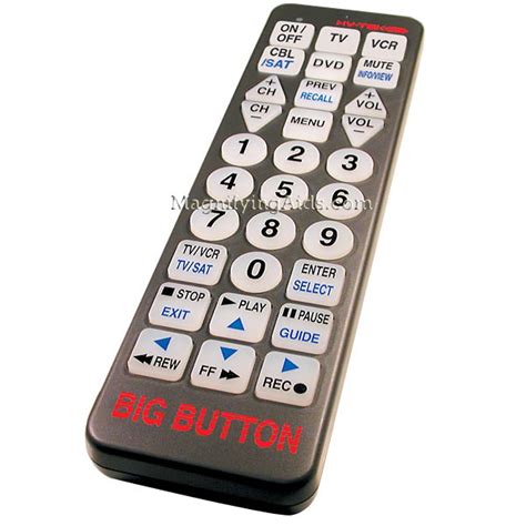 Low Vision, Large Button TV Remote Controls