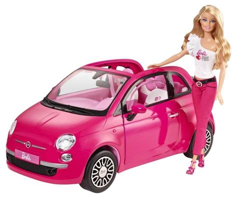 Barbie Fiat Special Italian Sports Car Vehicle with Doll - Pink | Y6857 ...