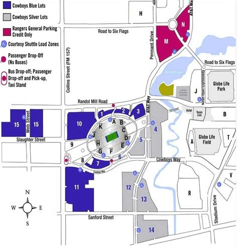 AT&T Stadium Seating Plan, Ticket Price and Booking,Parking Map