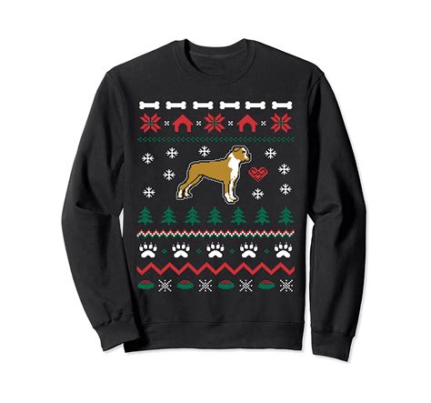 Boxer Dog Ugly Christmas Sweater Xmas