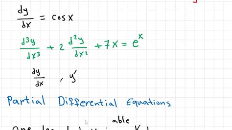 Partial Differential Equations - Part 1 - YouTube