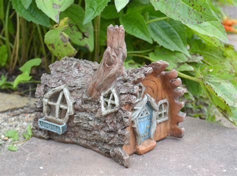 Fairy log house. Available at Bachman's. | Miniature garden, Fairy garden, Log homes