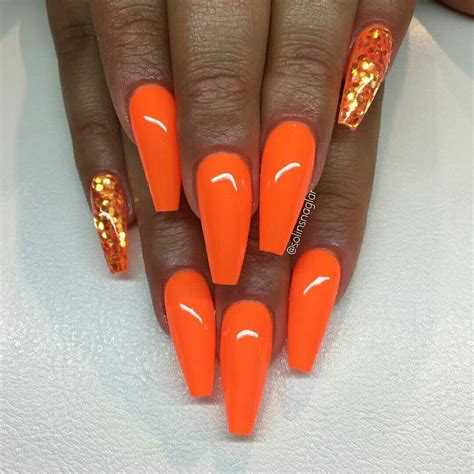 Pin by 🌹 ΔППΔ 🌹 on [1] иαιℓѕ [1] | Orange nails, Trendy nails, Coffin nails designs