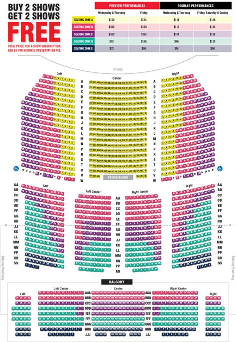 Broadway Seating Map | The Paramount Theatre - Aurora, IL