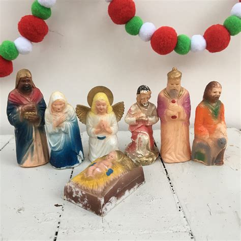 Vintage Nativity Set Pieces, Vintage Christmas Decorations, Vintage Nativity Set Replacement ...