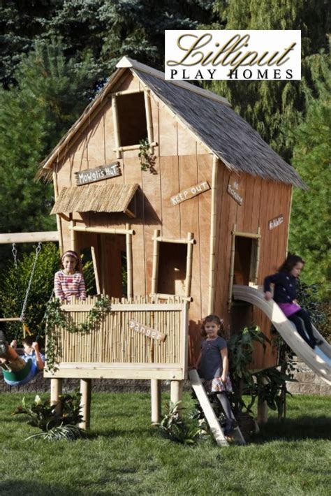 Play House with Swings and Slide in 2020 | Play houses, Swing and slide ...