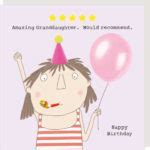 Funny Birthday Card | Five Star Granddaughter | Rosie Made A Thing