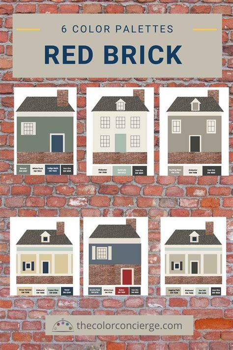 6 Color Palettes for Red Brick Houses | Red brick house exterior, Red brick house, Exterior ...
