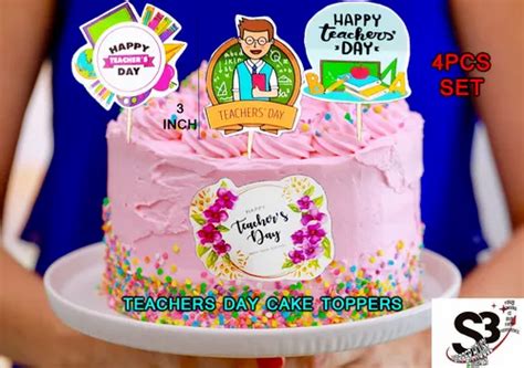 Pink 1 TEACHERS DAY CAKE TOPPER, Packaging Type: Packet at Rs 12/piece in Kolkata